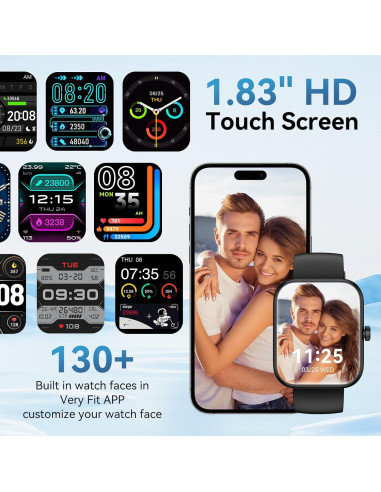 Reloj Inteligente Mikego IDW25 con Alexa, Pantalla 1.83" HD