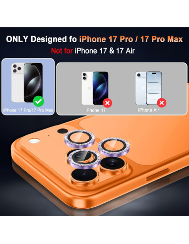 Protector de Lente de Cámara Casetego para iPhone 17 Pro Max/Pro 9H
