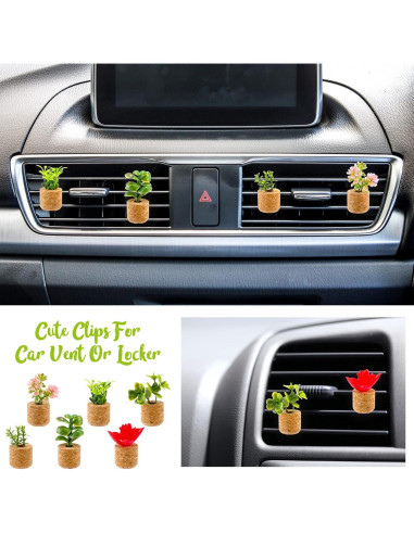 BBTO 6 Clips de Ventilación Suculentas para Auto Clásico