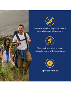 Suplemento de Glucosamina, Condroitina y MSM Puritan's Pride 360 Tabletas 2