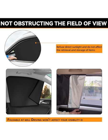 Sombrillas para Ventanas de Auto QUICTO, 4 Piezas, Protección UV Sombrillas para Ventanas de Auto QUICTO, 4 Piezas, Protección UV