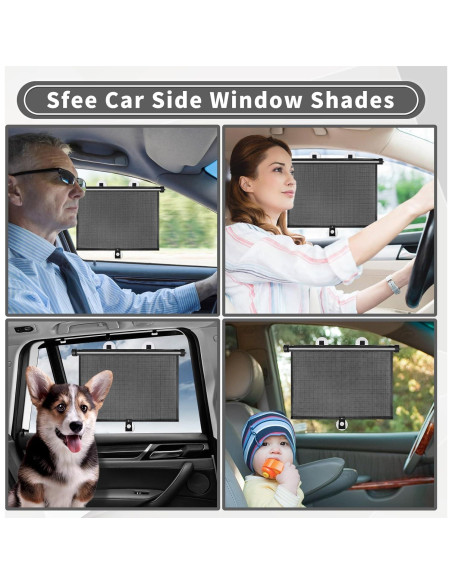 Cortinas de Ventana para Automóvil Sfee - Paquete de 2, UV y Calor Cortinas de Ventana para Automóvil Sfee - Paquete de 2, UV y Calor