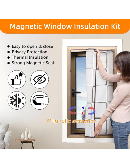 Kit de Aislamiento Magnético para Ventanas RODENET 121.92x111.76cm Kit de Aislamiento Magnético para Ventanas RODENET 121.92x111.76cm