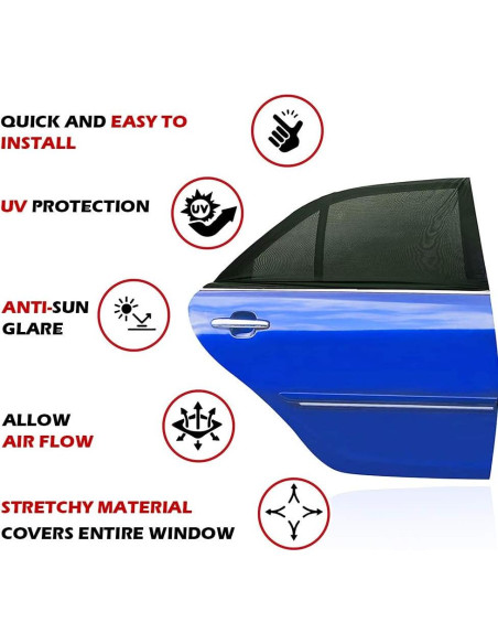 Sombrillas para Ventanas de Auto AUGOLA - Paquete de 2, Grande Sombrillas para Ventanas de Auto AUGOLA - Paquete de 2, Grande