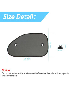 Sombrillas Universales para Ventanas de Auto Moly Magnolia - 2 Piezas, Protección UV 98% 2