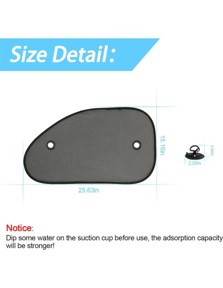 Sombrillas Universales para Ventanas de Auto Moly Magnolia - 2 Piezas, Protección UV 98% Sombrillas Universales para Ventanas de Auto Moly Magnolia - 2 Piezas, Protección UV 98%
