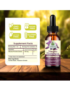 Extracto Líquido de Mucuna Pruriens Orgánico 30ml - Sin Alcohol 2