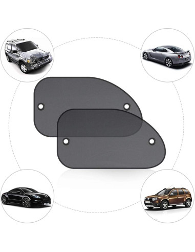 Sombrillas Universales para Ventanas de Auto Moly Magnolia - 2 Piezas, Protección UV 98%