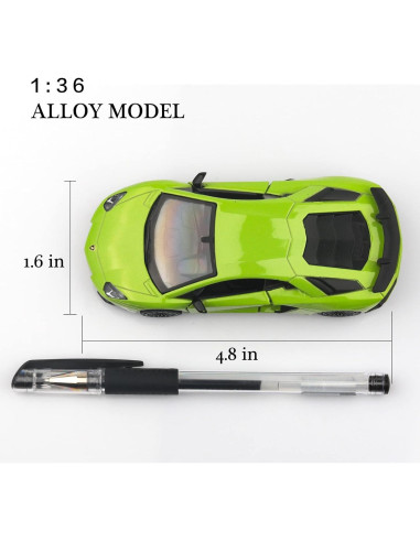 Lamborghini Aventador LP750-4 SV Verde 1/36 Diecast Juguete