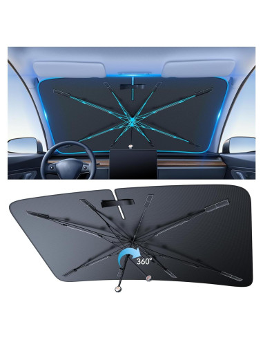 Protector Solar Retráctil para Parabrisas Fluxelle Mediano 145x81cm