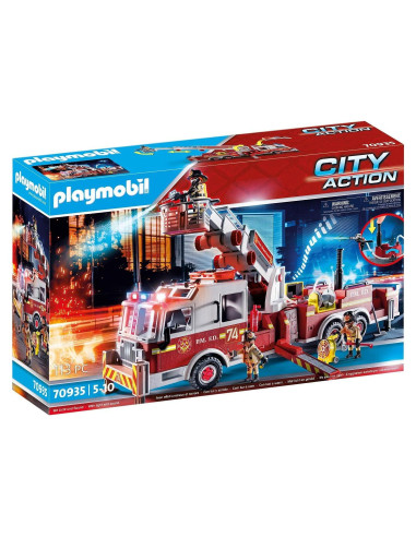 Camión de Bomberos Playmobil con Escalera y Luces