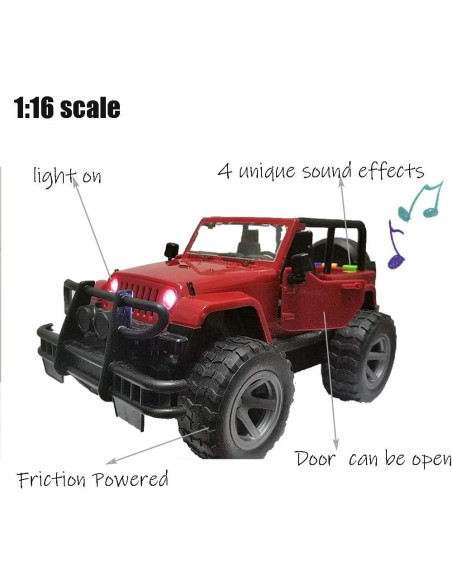 Coche Militar Todo Terreno a Fricción YesToys 22 cm con Luces y Sonidos Coche Militar Todo Terreno a Fricción YesToys 22 cm con Luces y Sonidos