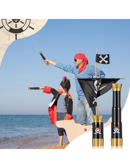 Telescopios Pirata Gejoy 2 Piezas Ajustables de Plástico Telescopios Pirata Gejoy 2 Piezas Ajustables de Plástico
