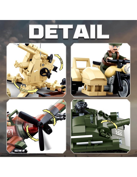 Juego de Construcción Militar Sluban M38-B8006, 988 Piezas Juego de Construcción Militar Sluban M38-B8006, 988 Piezas