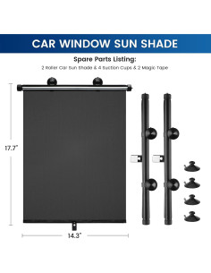 Sombrillas Retráctiles para Ventanas de Auto Avisky - 2 Paquete 2