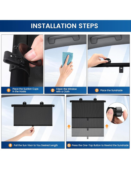 Sombrillas Retráctiles para Ventanas de Auto Avisky - 2 Paquete Sombrillas Retráctiles para Ventanas de Auto Avisky - 2 Paquete