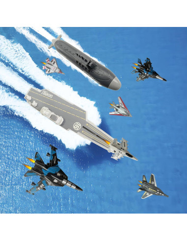 Conjunto de Juguetes de Portaaviones y Submarino WASK