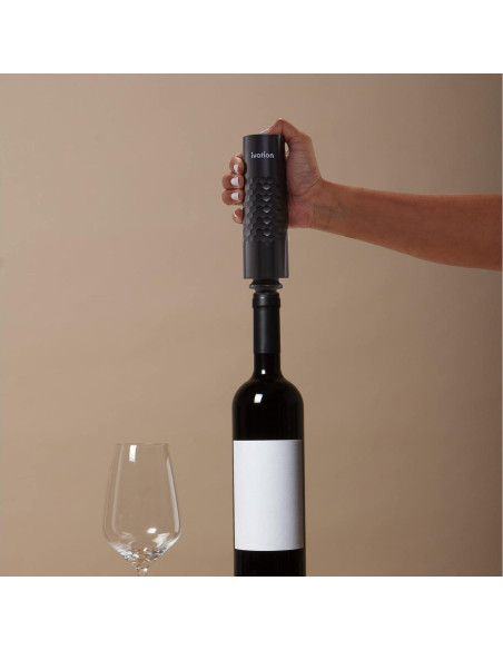 Bomba de Vino Recargable Ivation con 4 Tapones y Cargador USB Bomba de Vino Recargable Ivation con 4 Tapones y Cargador USB