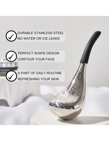 Palos de Hielo Facial Acero Inoxidable 2 Piezas Spa Palos de Hielo Facial Acero Inoxidable 2 Piezas Spa