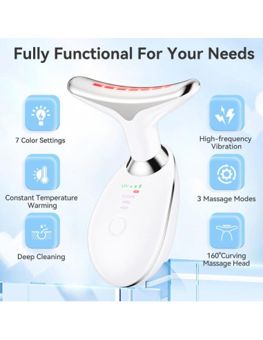 Masajeador Facial Ihelol 7 en 1 con Vibración y Calor