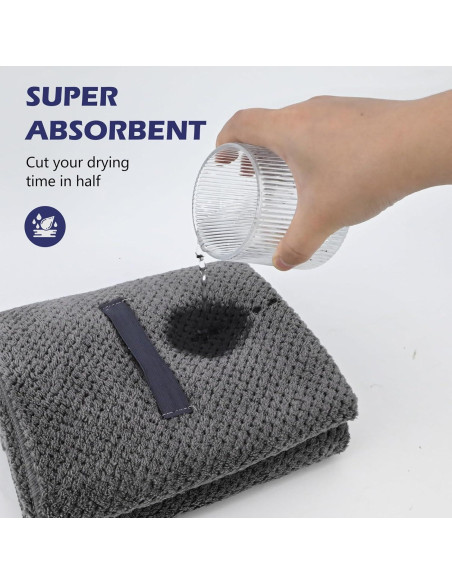 Paquete de 2 Toallas de Microfibra PUOMUE 60x93 cm Absorbentes