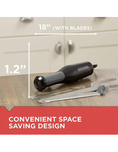 Cuchillo Eléctrico BLACK+DECKER EK500B 17.78 cm Acero Inoxidable