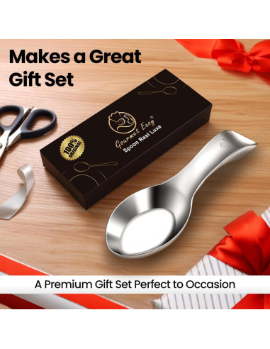 Soporte para cuchara de acero inoxidable Gourmet Easy - Apto lavavajillas