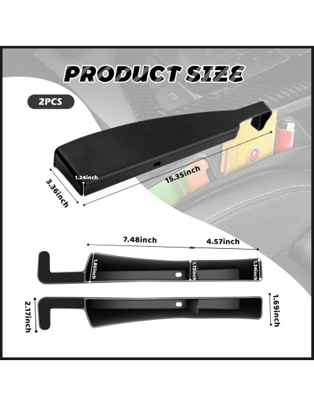 Organizador Relleno Espacio Asientos Coche Carleef Negro Organizador Relleno Espacio Asientos Coche Carleef Negro