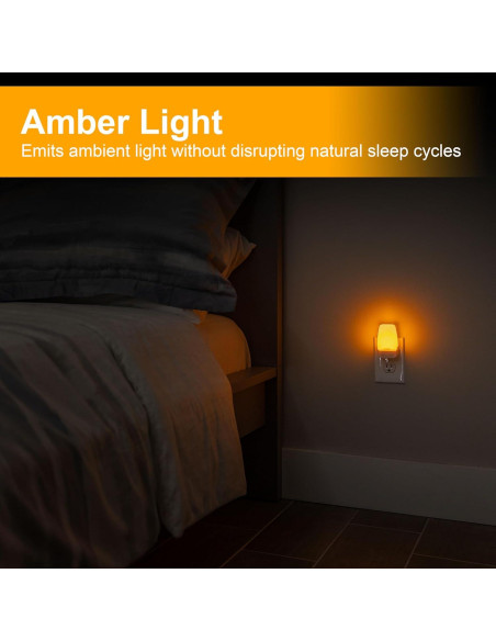 Luz Nocturna LED GE con Sensor Crepúsculo 2 Paquete Ámbar Luz Nocturna LED GE con Sensor Crepúsculo 2 Paquete Ámbar