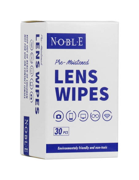 Toallitas de limpieza para lentes Noble 30 unidades Toallitas de limpieza para lentes Noble 30 unidades
