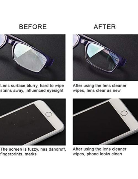 Toallitas de limpieza para lentes Noble 30 unidades Toallitas de limpieza para lentes Noble 30 unidades