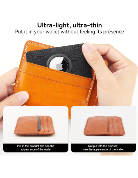 Soporte de Billetera para Airtag GOCII - Ultra Delgado Negro Soporte de Billetera para Airtag GOCII - Ultra Delgado Negro