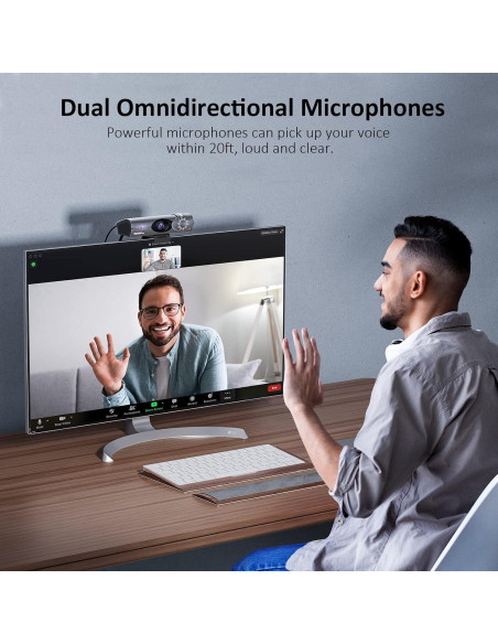 Webcam 4K NexiGo Iris con IA, Enfoque Automático y HDR Webcam 4K NexiGo Iris con IA, Enfoque Automático y HDR