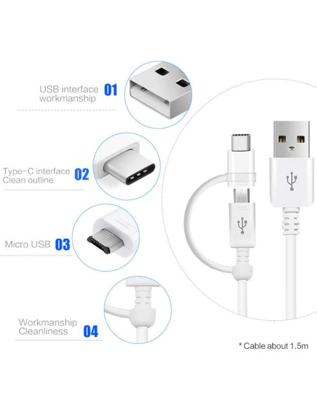 Cable de Datos USB 5A para Raspberry Pi 3 Modelo B - Carga Rápida Cable de Datos USB 5A para Raspberry Pi 3 Modelo B - Carga Rápida