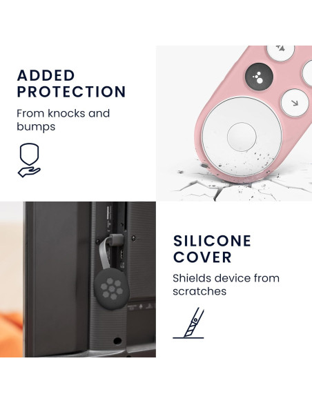 Juego de Fundas para Control Remoto Google Chromecast 2020 4K - KW-Commerce - Rosa Polvoriento Juego de Fundas para Control Remoto Google Chromecast 2020 4K - KW-Commerce - Rosa Polvoriento