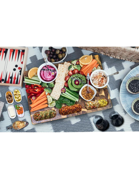 Tabla de Cortar de Acacia FANICHI 43.2x33cm Reversible con Canal Tabla de Cortar de Acacia FANICHI 43.2x33cm Reversible con Canal