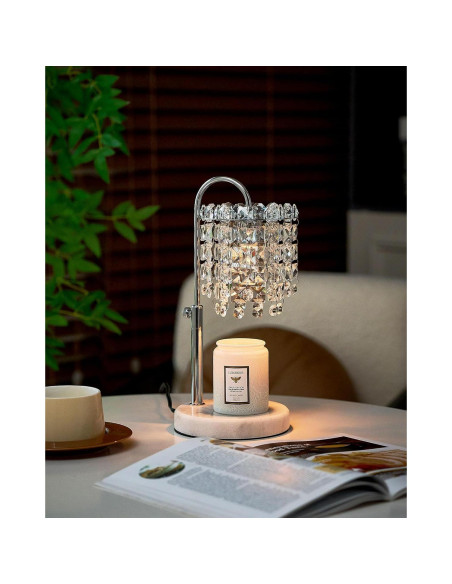 Lámpara Calentadora de Velas SIJIHOME con Temporizador y Base de Mármol Lámpara Calentadora de Velas SIJIHOME con Temporizador y Base de Mármol