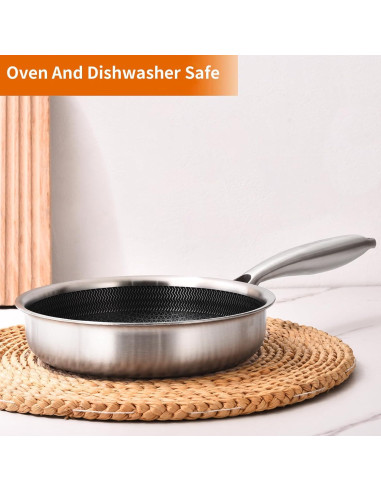 Sartén Pequeña DELARLO de Acero Inoxidable 14 cm Apta para Horno