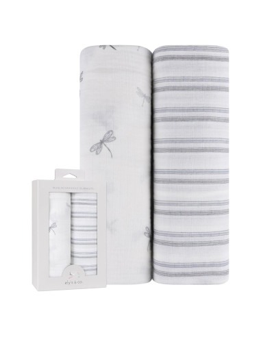 Mantas de Muselina 2-Pack Ely's & Co. 100% Algodón 120x120 cm