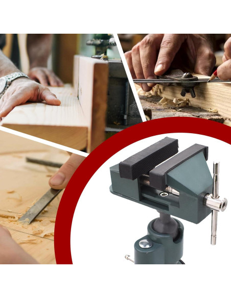 Vise de Banco Universal Findmall 8 cm Aluminio 360 Joyería Vise de Banco Universal Findmall 8 cm Aluminio 360 Joyería