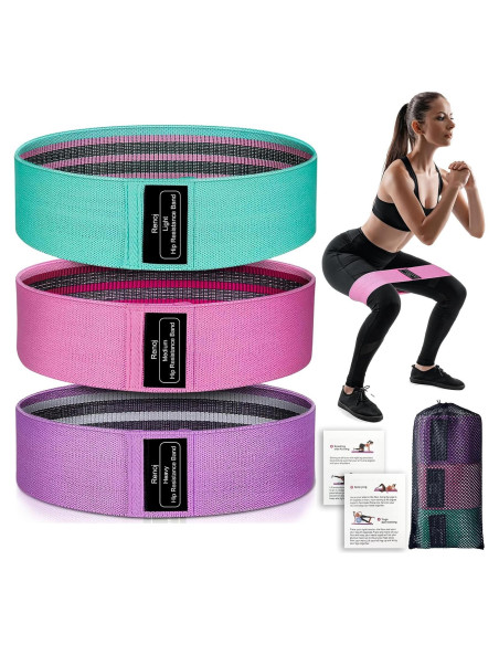 Bandas de Resistencia Renoj RB3-Pinks para Yoga y Ejercicio Bandas de Resistencia Renoj RB3-Pinks para Yoga y Ejercicio
