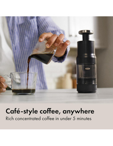 Cafetera Portátil OXO Rapid Brewer - Manual para Café Frío y Caliente