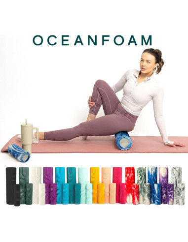 Rodillo de Espuma de Viaje Oceanfoam Ripple 28 cm - Masaje Profundo