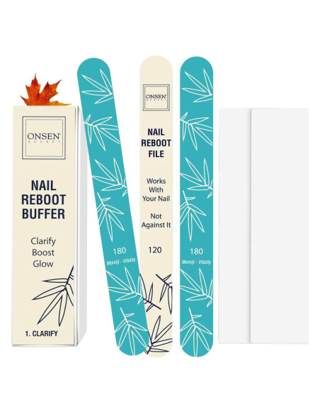 Kit de Cuidado de Uñas Onsen | Pulidor y 6 Archivos 120/180 Kit de Cuidado de Uñas Onsen | Pulidor y 6 Archivos 120/180
