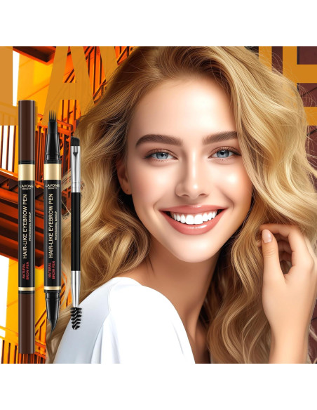 Lápiz de Cejas 2-en-1 LAVONE Microblading Marrón Ceniza Lápiz de Cejas 2-en-1 LAVONE Microblading Marrón Ceniza