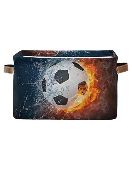 Canasta de Almacenamiento Plegable AUUXVA 38x28x24 cm Fútbol Canasta de Almacenamiento Plegable AUUXVA 38x28x24 cm Fútbol