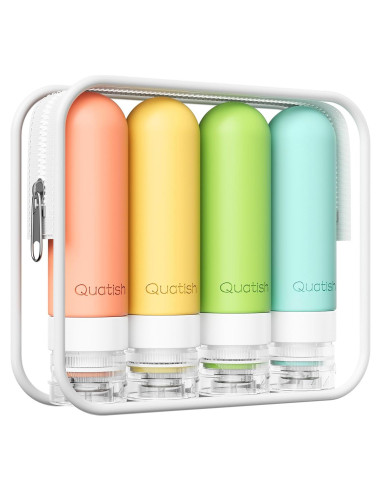 Botellas de Viaje Quatish 3 oz A Prueba de Fugas Paquete de 4