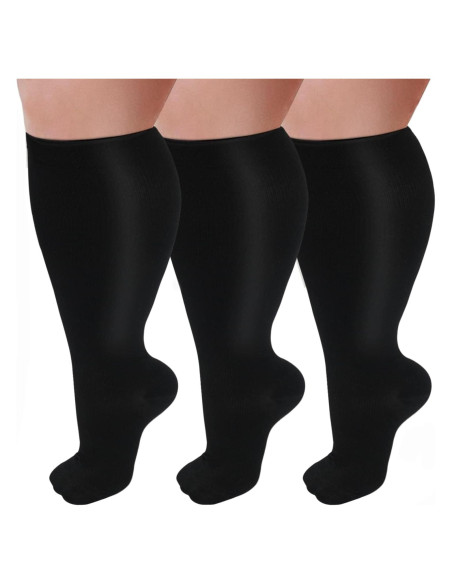3 Pares de Medias de Compresión GET-FA Talla Extra Grande 20-30mmHg 3 Pares de Medias de Compresión GET-FA Talla Extra Grande 20-30mmHg