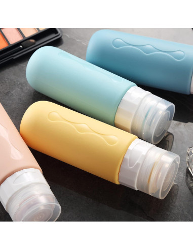 Botellas de Viaje Gemice 89ml A Prueba de Fugas Silicona