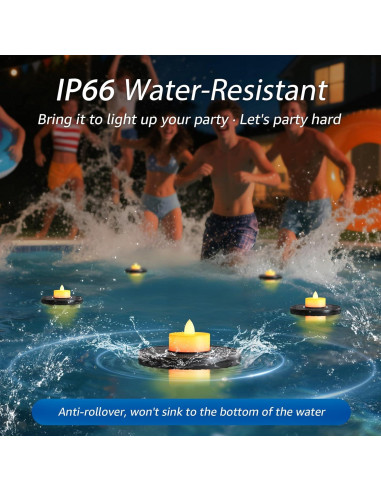 Luces Flotantes Solares GGNOO para Piscina - 5 Piezas